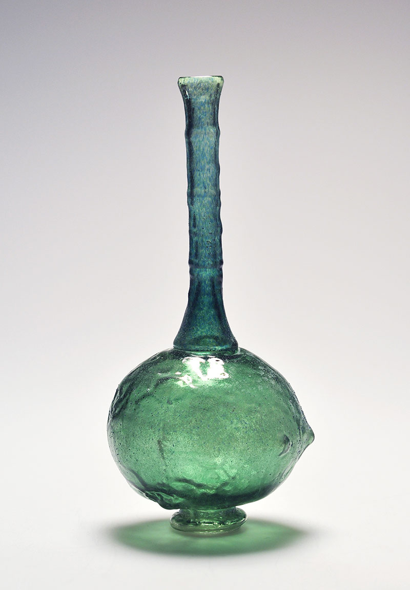 Green Vessel with Long Neck